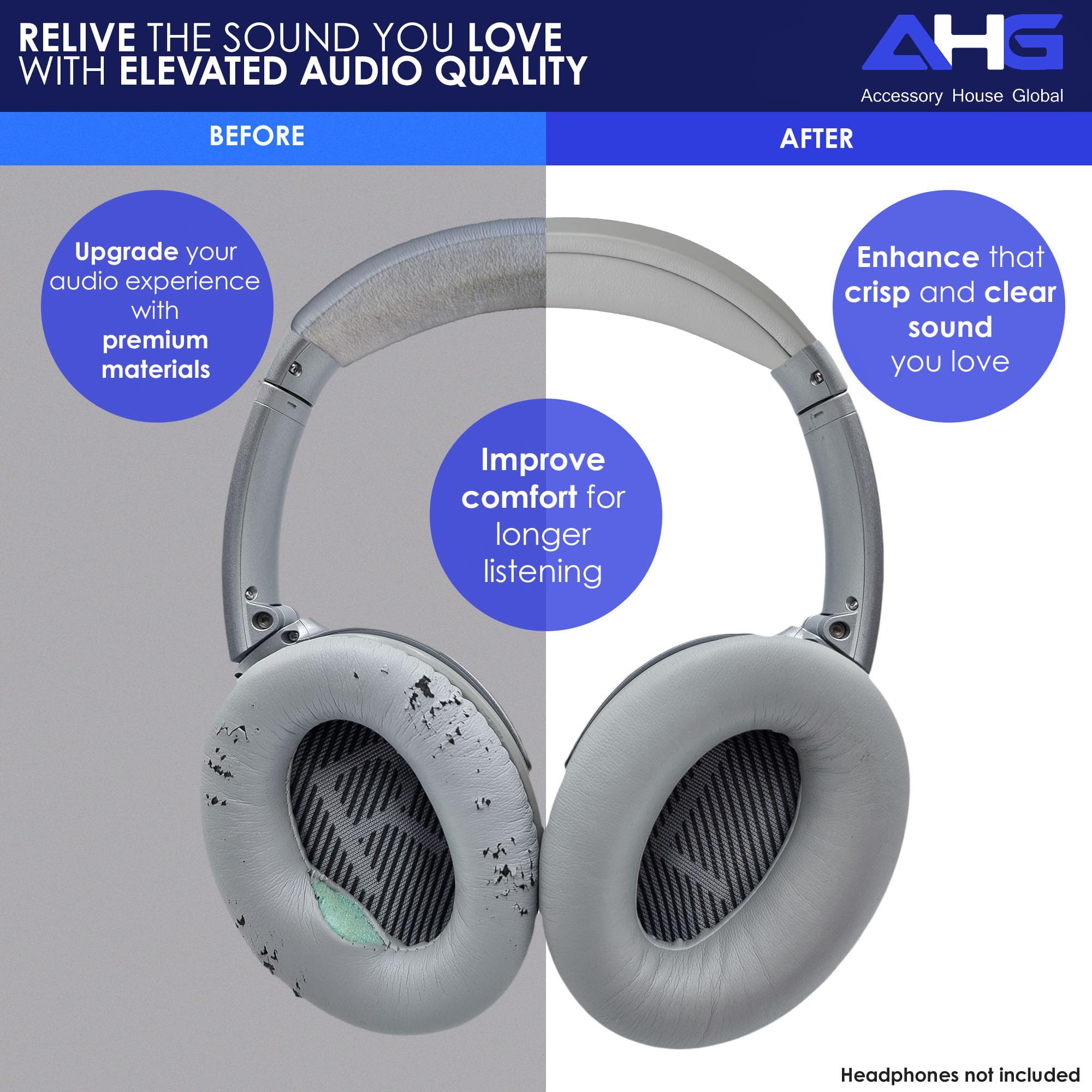Amazon.co.jp: 交換用QC35 / QC35 ii イヤーパッドとQC35 ヘッドバンド