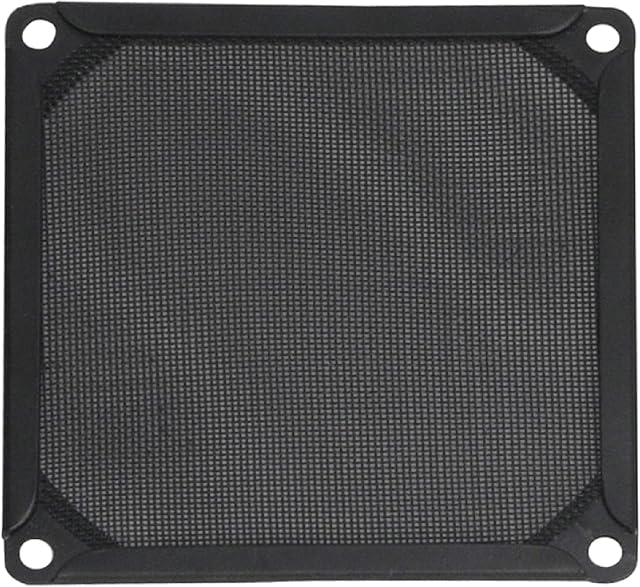 Akasa Aluminium Fan Filter | Computer Cooler Fan Dust Filter | Case Cover | Dustproof | Fine Mesh Grill | Black | 120mm | GRM120-AL01-BK