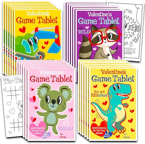 Juego de 24 mini libros para colorear de San Valentín a granel para intercambio de aula paquete con 24 mini libros para colorear y actividades para