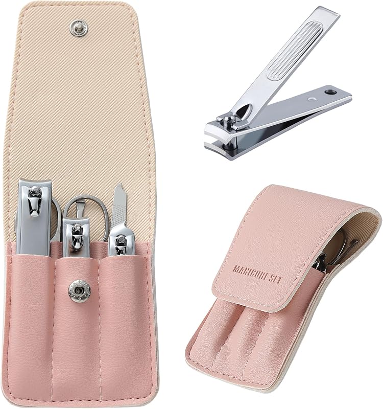 Nail Clipper Set for Women, Manicure Kit with Case, Travel Grooming Gift | Stocking Stuffer, Christmas Gift, Birthday Gift, for Women, Teen Girls, Mom, Wife, Girlfriend, Daughter, Sister