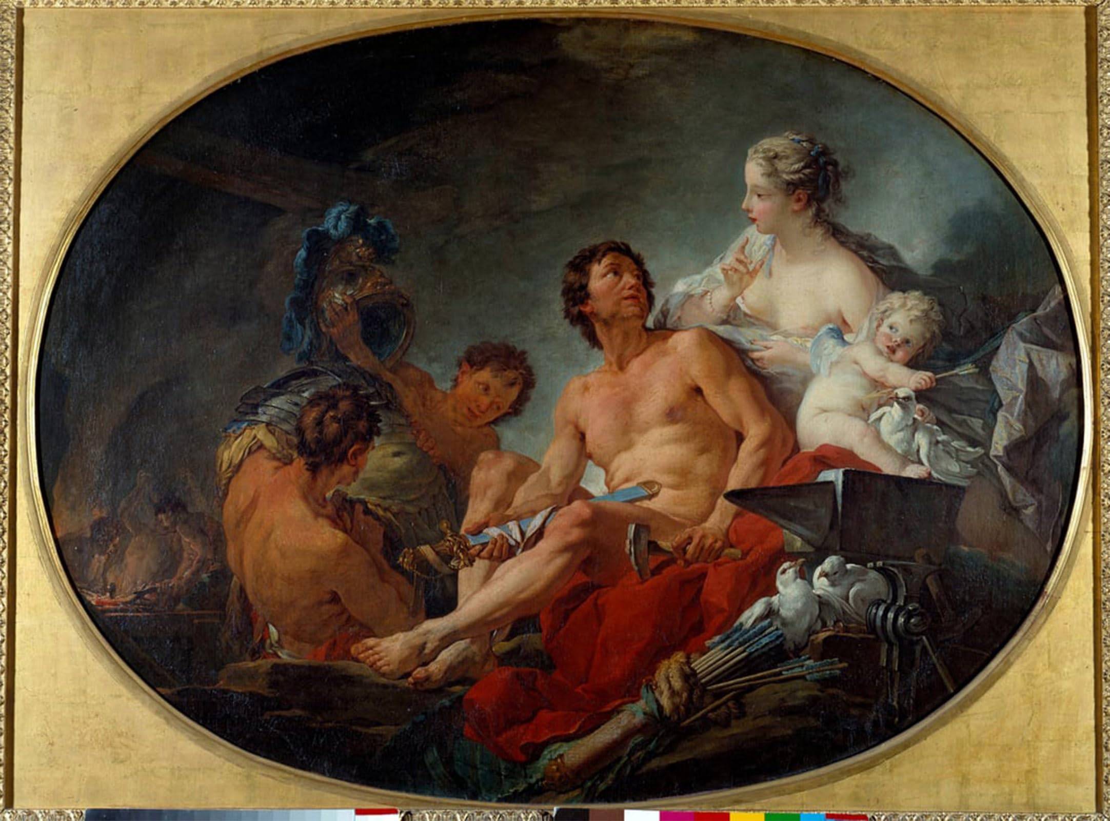 ARTXLXXBN Famous Art Print Poster Vintage Wall Art The Forges of Vulcan by François Boucher Canvas Art Poster for Home Decor 60x90cm