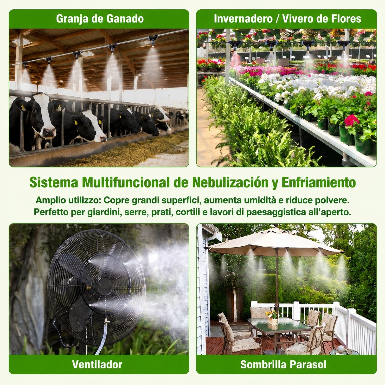 20M Speed Sistema de Riego Jardín DIY Sistema de Riego por Goteo Ajustable Boquilla Aspersor Pulverizador y Gotero Automatico, para Jardin, Invernadero, Terraza Césped