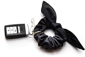 Ring Black - Silver Key Chain Ring Bandits Bracelet with Separate Pocket