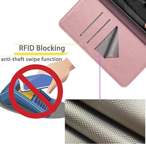 Miniatura 4 de SUANPOT Funda con bloqueo RFID para Motorola Moto G Stylus 5G (no 2022) con funda tipo cartera y tarjetero y tarjetero de piel sintética, funda para