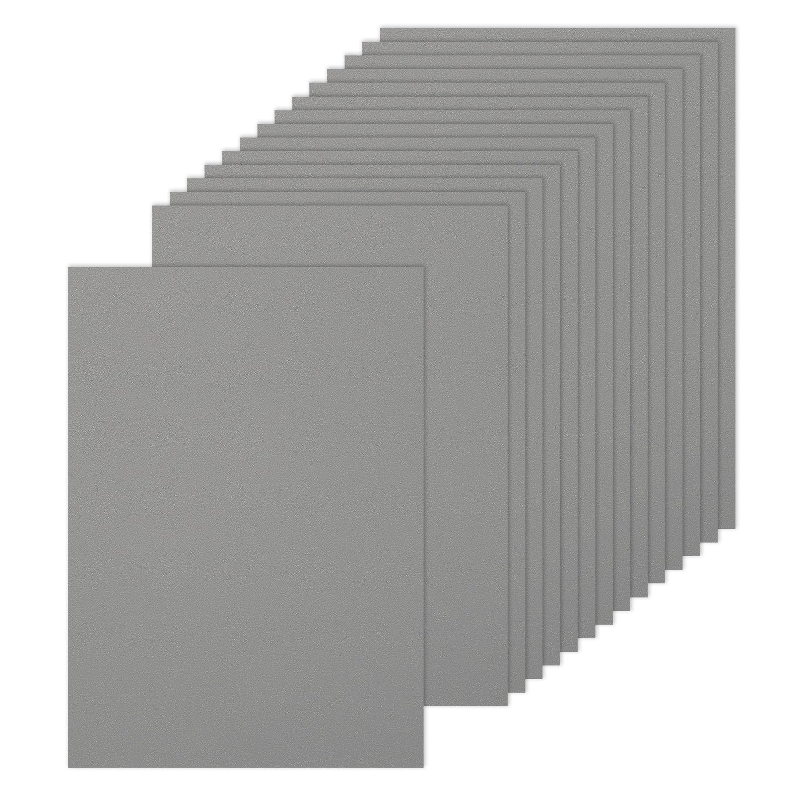 sourcing map 25 Pcs Shimmer Cardstock Paper, A5(6 x 8 Inch) Silver Grey Shimmer Paper Sheets, Metallic Cardstock Paper for Art Supplies, Paper Crafting, DIY Crafts