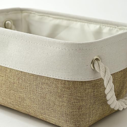 Miniatura 7 de TheWarmHome Cesta de almacenamiento para organizar 1 paquete de cestas de 12 x 8 x 5.2 pulgadas para regalos vacías con asas, cubos de