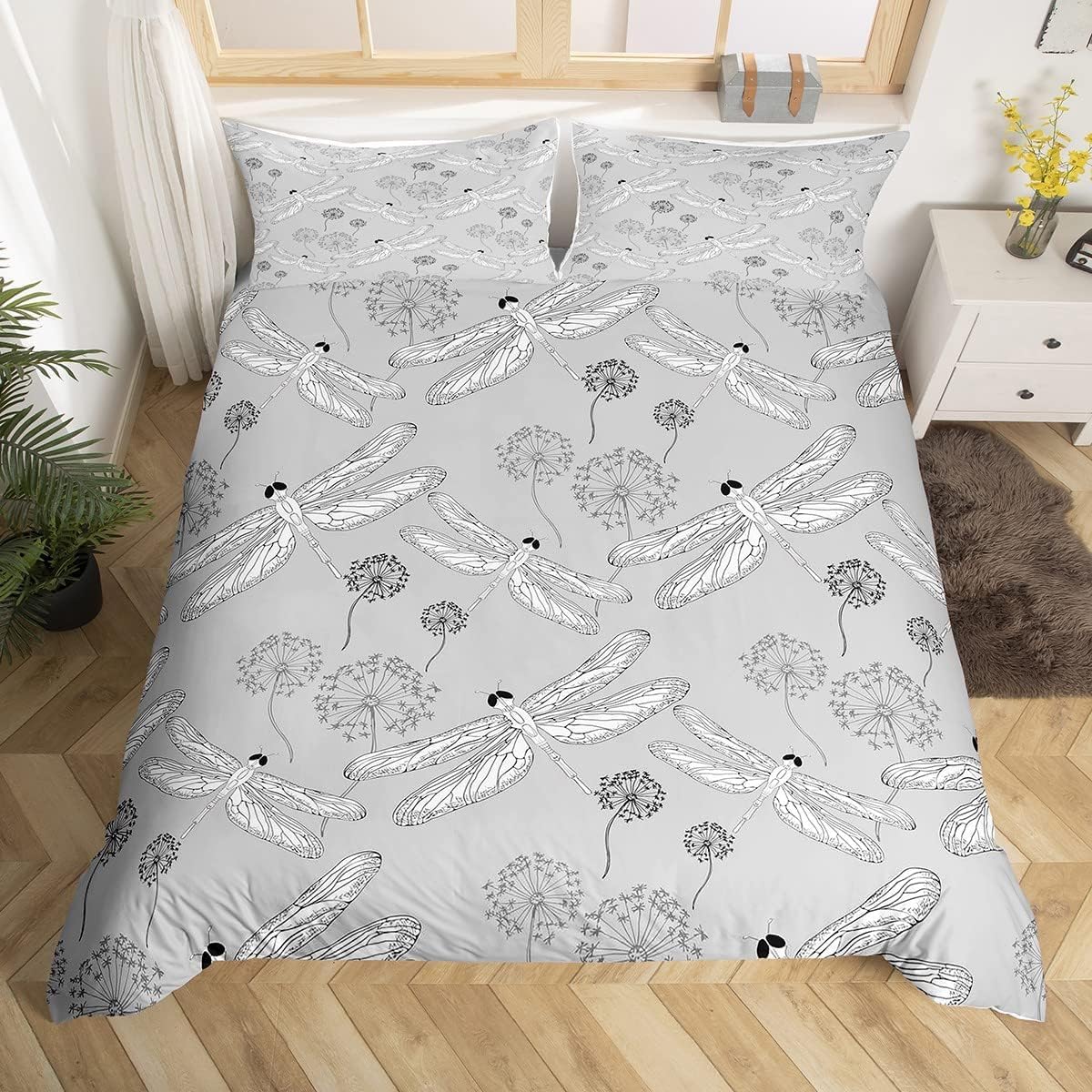Housse de couette ado 200x200 libellule pour relooker une chambre branchée