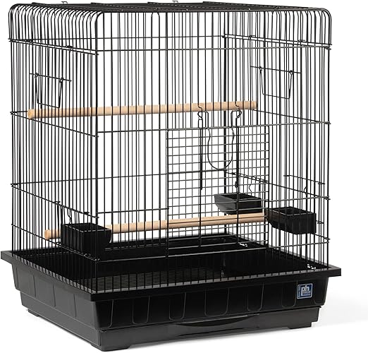 Prevue Hendryx Square Roof Parrot Cage, Black (SP25217B/B) Prevue Bird Cages
