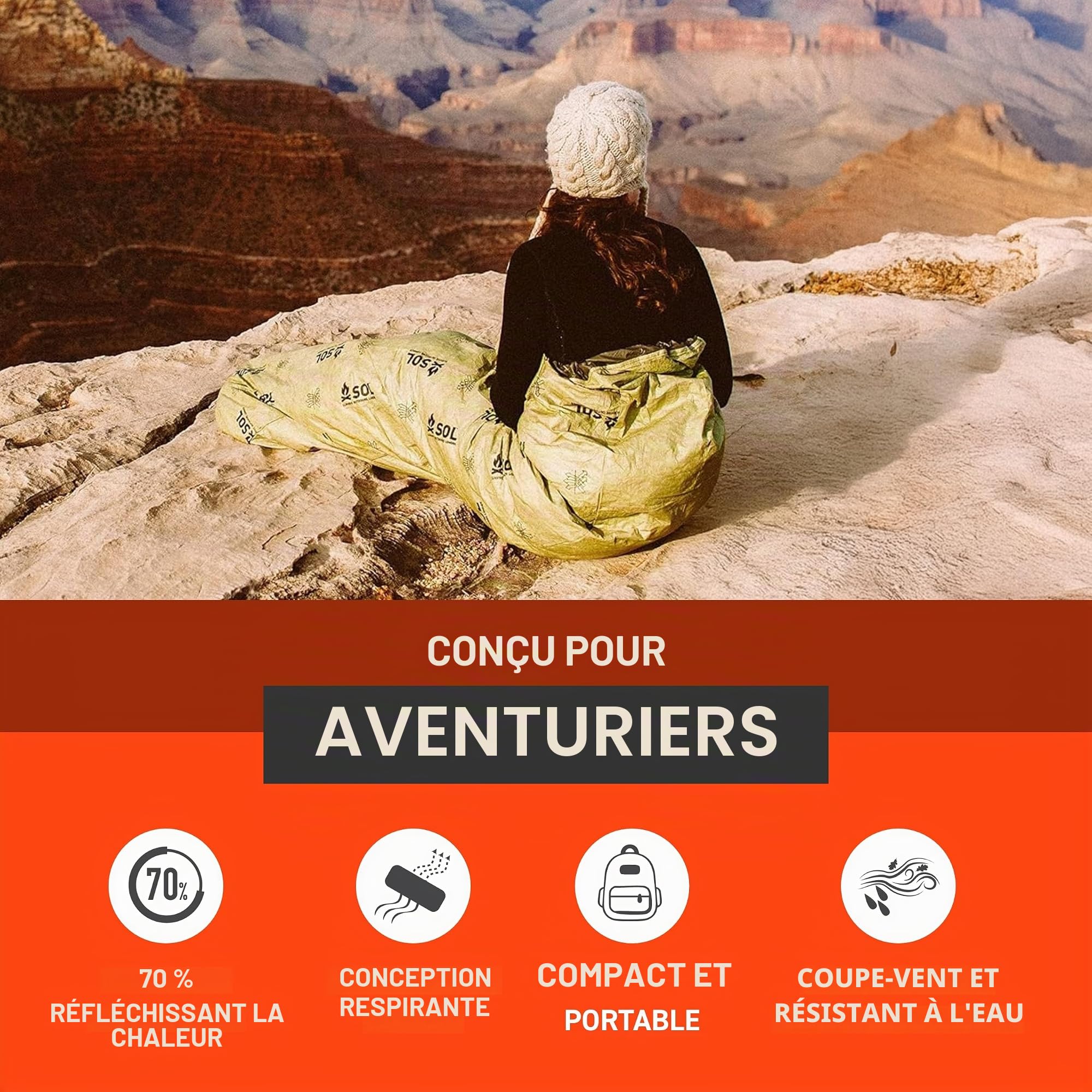 Sol Escape Bivouac avec Capuche Vert