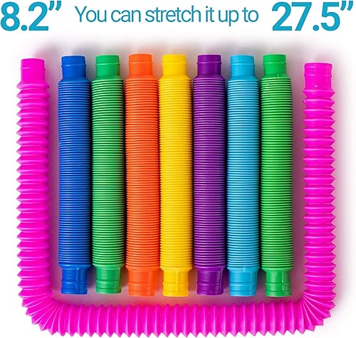 Miniatura 4 de Mega Paquete para niños pequeños, juguetes sensoriales de tubo pop y juguete de clasificación y apilamiento de madera para habilidades motoras finas