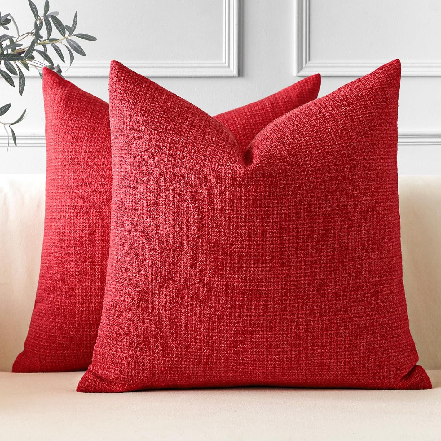Velvet Striped Throw Pillow Covers Pack Of 2 - 50x70, 60x60, 50x50 & More Sizes, Hidden Zipper - View #10
