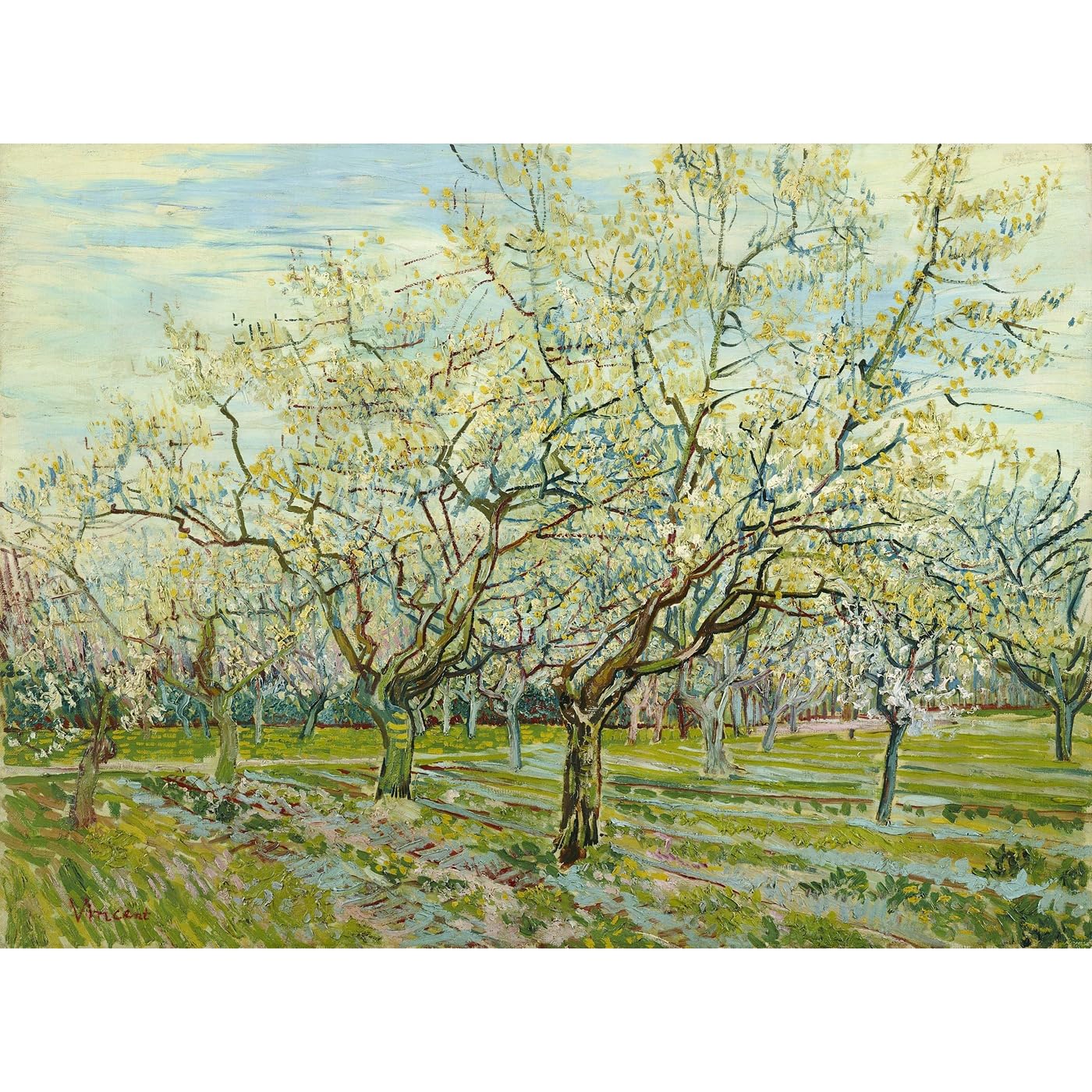 Impression Giclée Van Gogh Le Verger Blanc Toile Décoration Murale 76x101 - 2