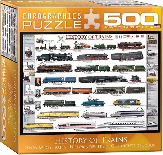 EuroGraphics History of Trains Puzzle, 500Piece Toys & Games