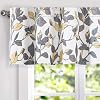 DriftAway Ryan Sketch Flower Floral Branch Leaves Lined Thermal Insulated Window Curtain Valance Rod Pocket 52 Inch by 18 Inch Plus 2 Inch Header Yellow Gray