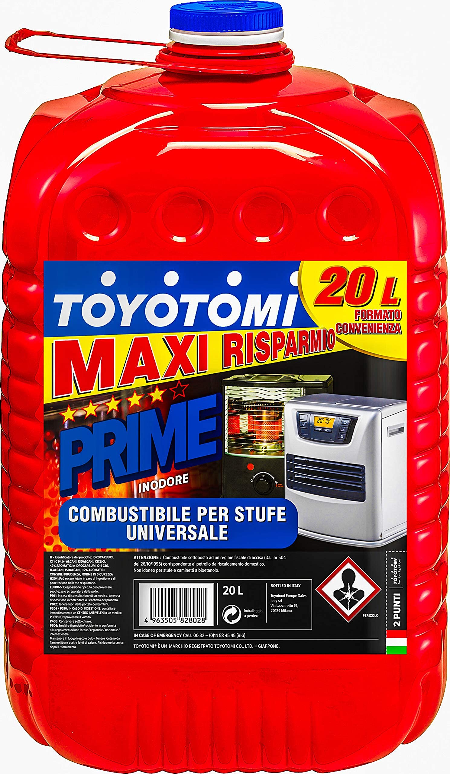 Toyotomi PRIME20L Combustibile Universale Inodore 20 Litri Blu (Ricondizionato)