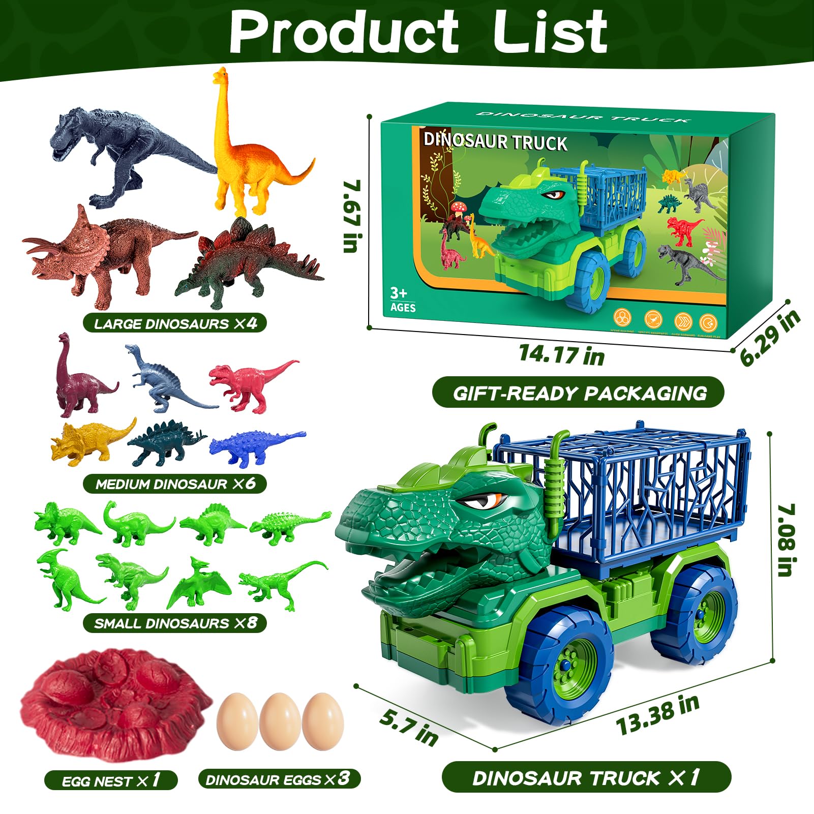 Toddler T-Rex Dinosaur Toy Set - 22 Pieces! -2