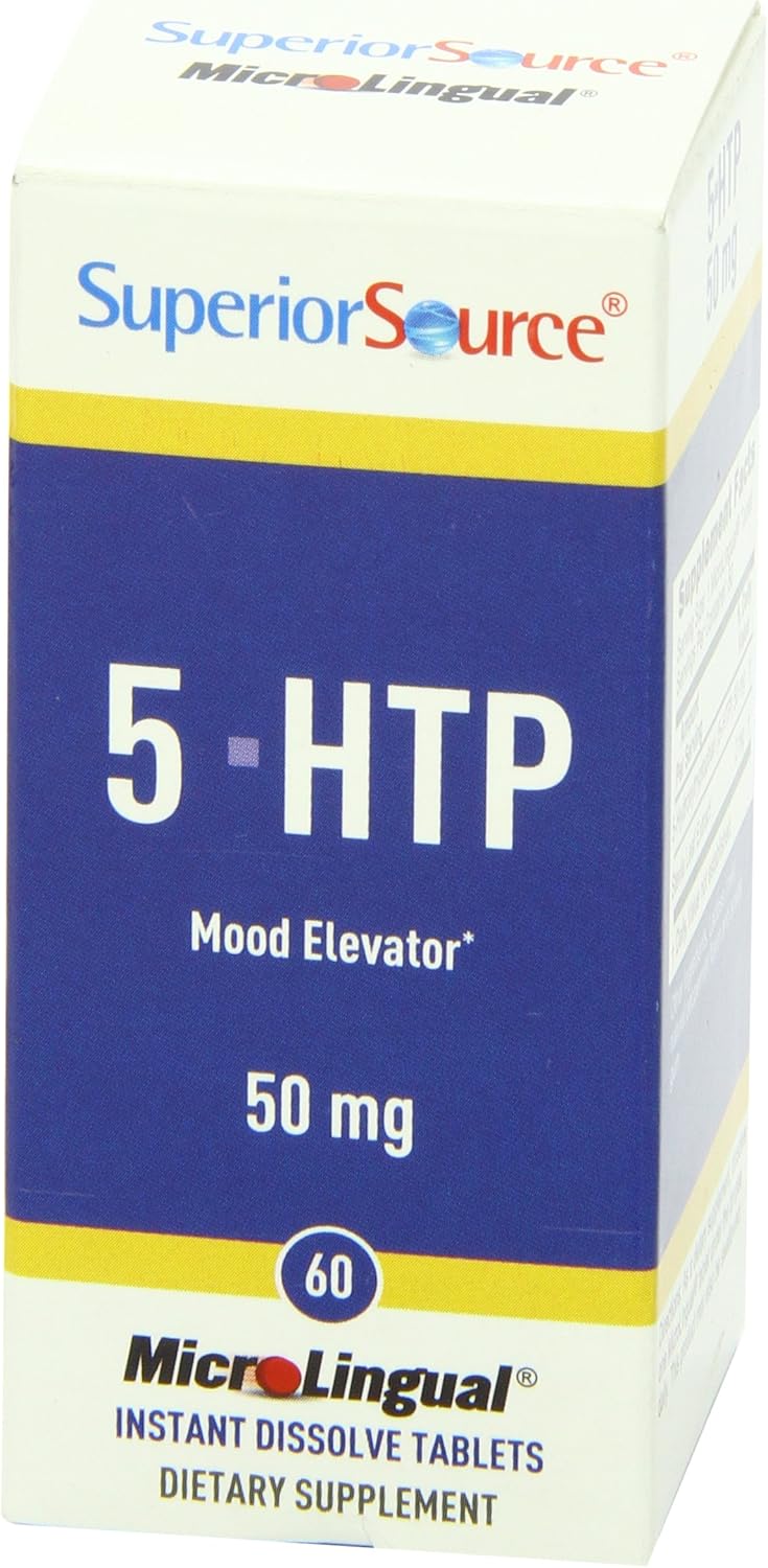Superior Source 5-HTP Nutritional Supplements, 50 mg, 60 Count : Health & Household