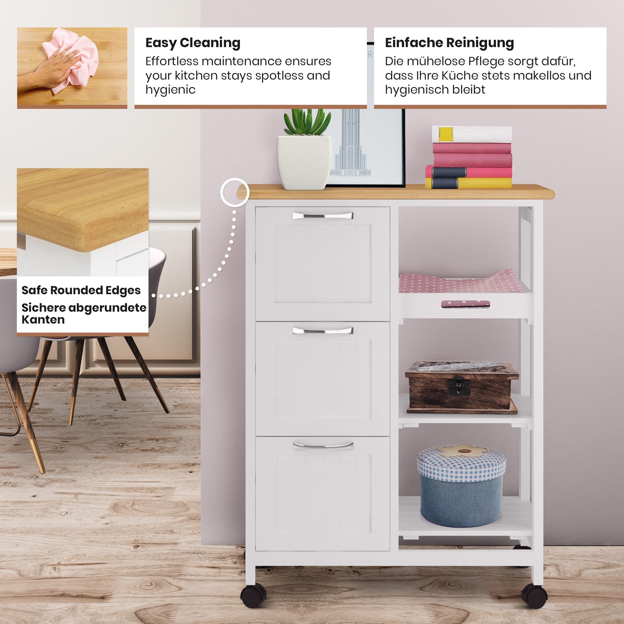 TV-meubel met 2 open schappen in MDF Espresso