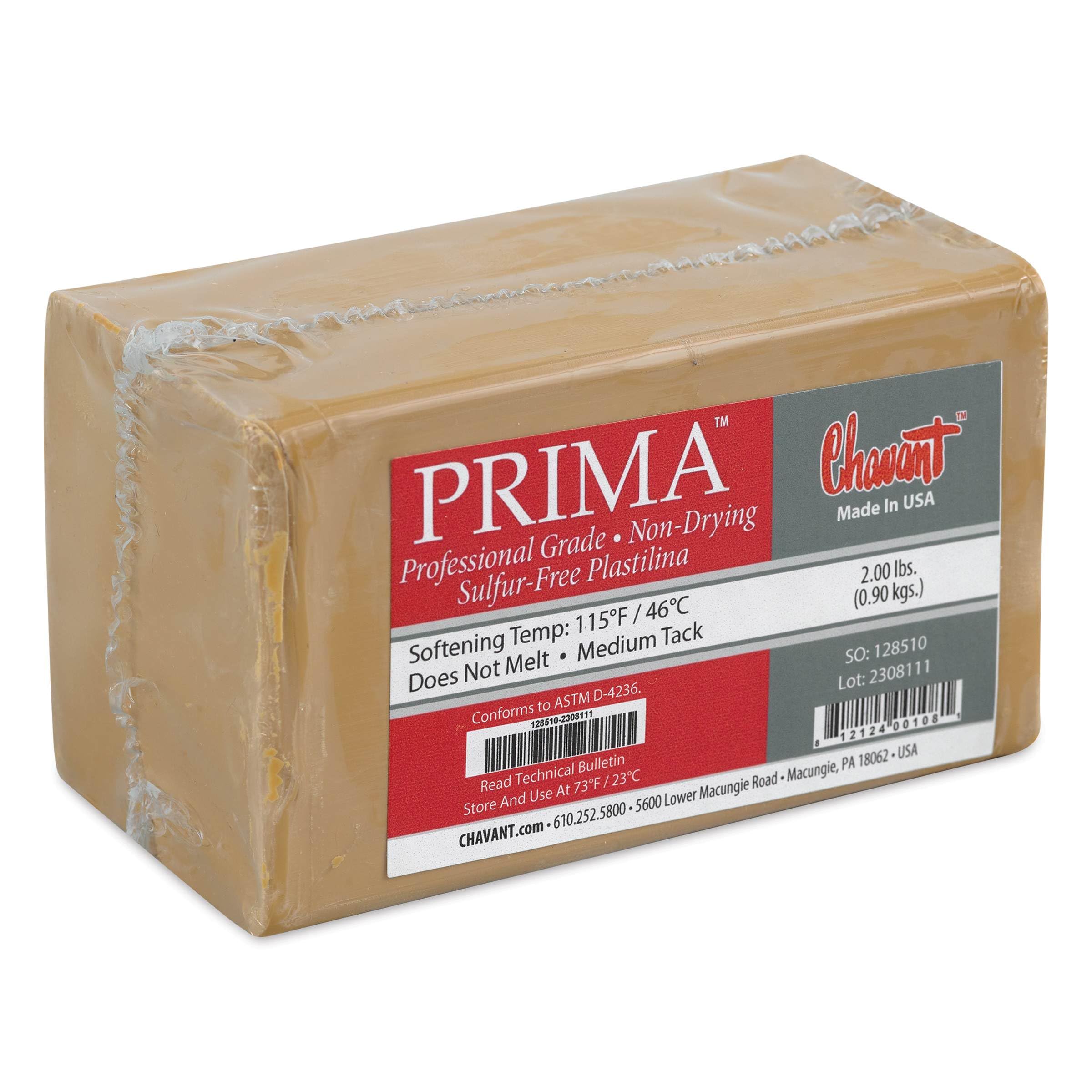 Prima Plastilina Modeling Clay, Sulphur Free, Light Tan, 2 lb - 2 lb