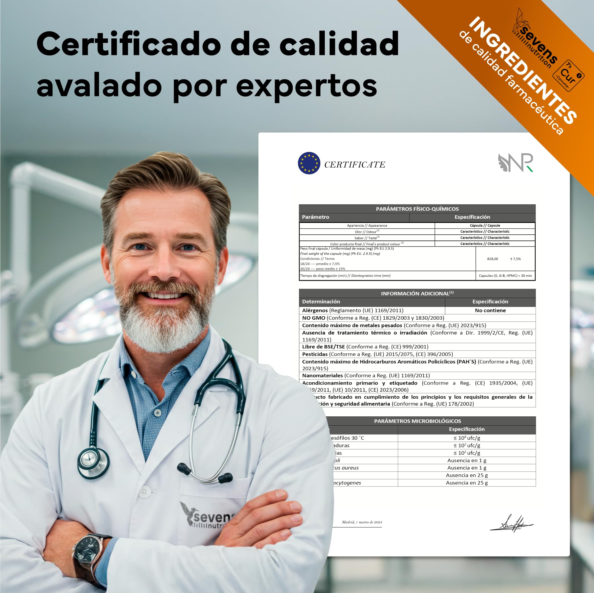 Cúrcuma con Jengibre y Pimienta Negra - 1410 mg por Dosis - 365 Cápsulas Formato Ahorro XL - Cúrcuma ECO en Cápsulas Veganas - Antiinflamatorio Natural - Apoyo Óseo y Articular - Sevens