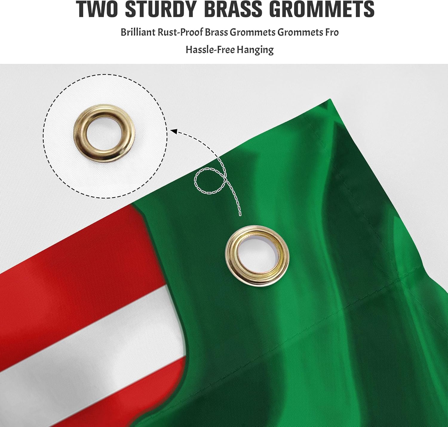 Mexican American Flag Usa México Mexico America Flags 3x5 Ft Double-Sided Printed Indoor/Outdoor Polyester Decoration Banner Brass Grommets 3x5 Foot National Flags For Outside - Image 3