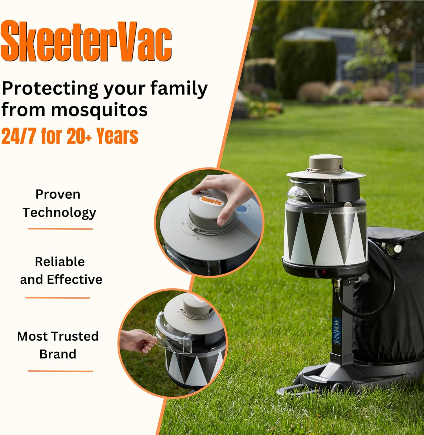 SV5100 Mosquito Killer, Attractant, Lure, and Eliminator for Backyard Insects - 1+ Acre Coverage