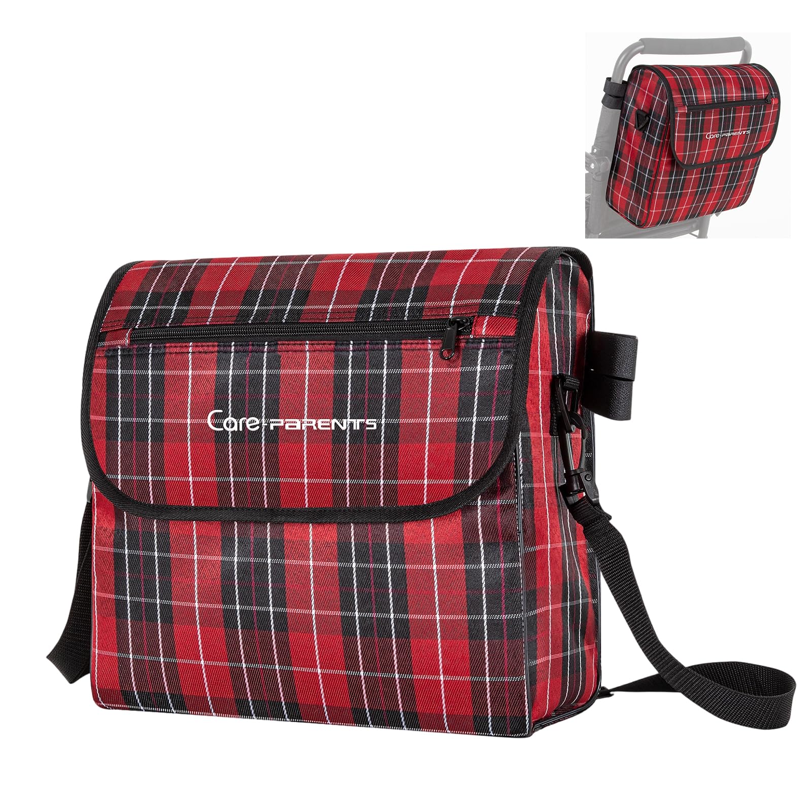 Care-parents Bolsa para silla de ruedas, mochila para la parte trasera de la silla de ruedas, espaciosa bolsa de almacenamiento para sillas de ruedas, bolsa universal para accesorios de silla de