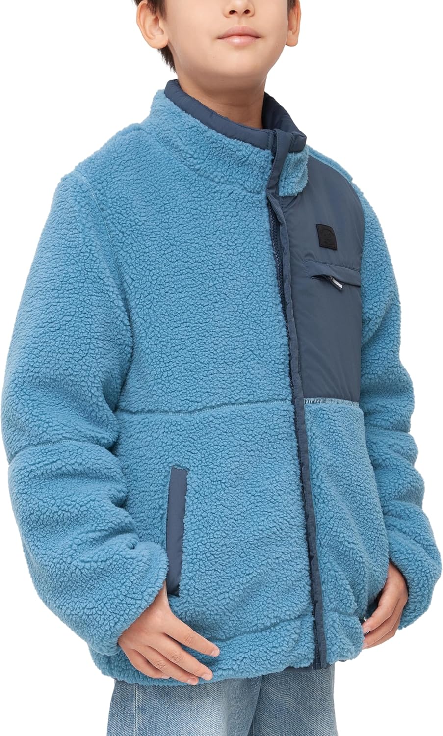 Rokka&Rolla Boys' 2-in-1 Reversible Water-Resistant Teddy Sherpa Puffer Jacket - Image 5