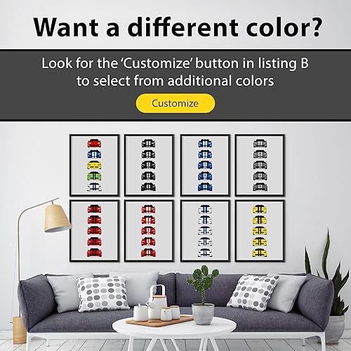 Vista 34 de Handmade Poster compatible with Dodge Charger Generations and Print of Dodge Charger - Multi, 11x14" Metallic Print (Unframed) - Gift for Car 3A.