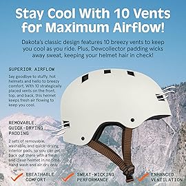 Retrospec Dakota Bicycle / Skateboard Helmet for Adults - Commuter, Bike, Skate, Scooter, Longboard & Incline Skating -Highly Protective & Premium Ventilation- Large - Matte Eggshell