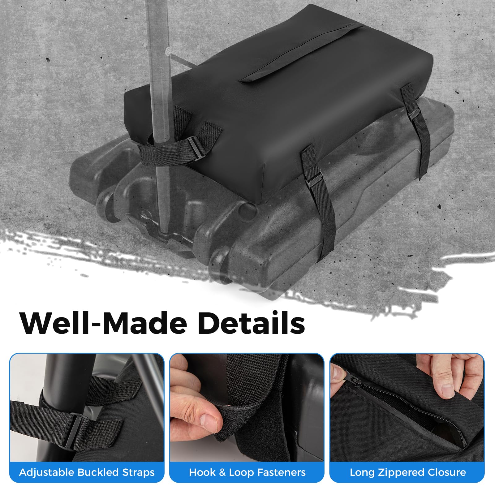 GYMAX Sac de Sable Robuste pour Panier de Basket-Ball Portable, ancrage inférieur lesté, Tissu Oxford 600D résistant aux intempéries, Peut Supporter jusqu'à 136 kg, Utilisation en intérieur et en