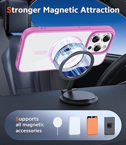 Miniatura 341 de Fntcase Funda para iPhone 15 Plus y 14 Plus de 6.7 pulgadas, magnética, a prueba de golpes de grado militar, antiamarilleo, delgada, protectora