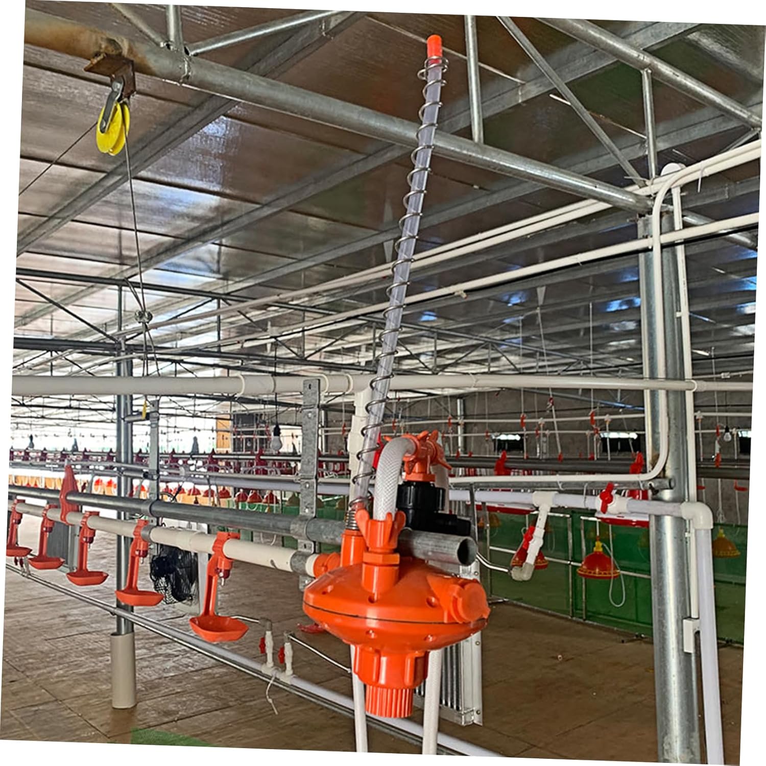 VICASKY Hens Water Dispenser Automatic Chicken Water Fountain Adjustable Pressure for Poultry Farm Use