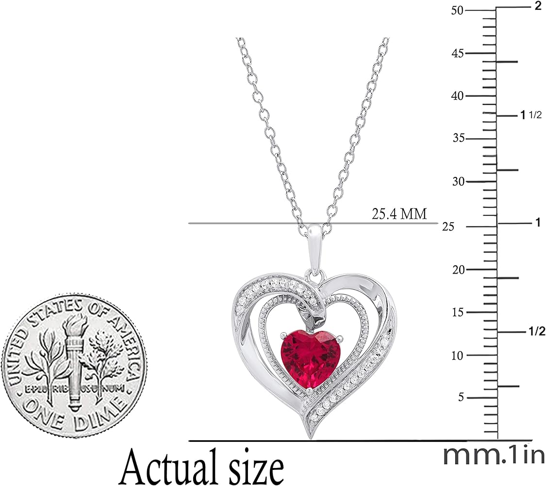 Amazon.co.jp: Dazzlingrock Collection 7mm ハートラボ作成ルビー