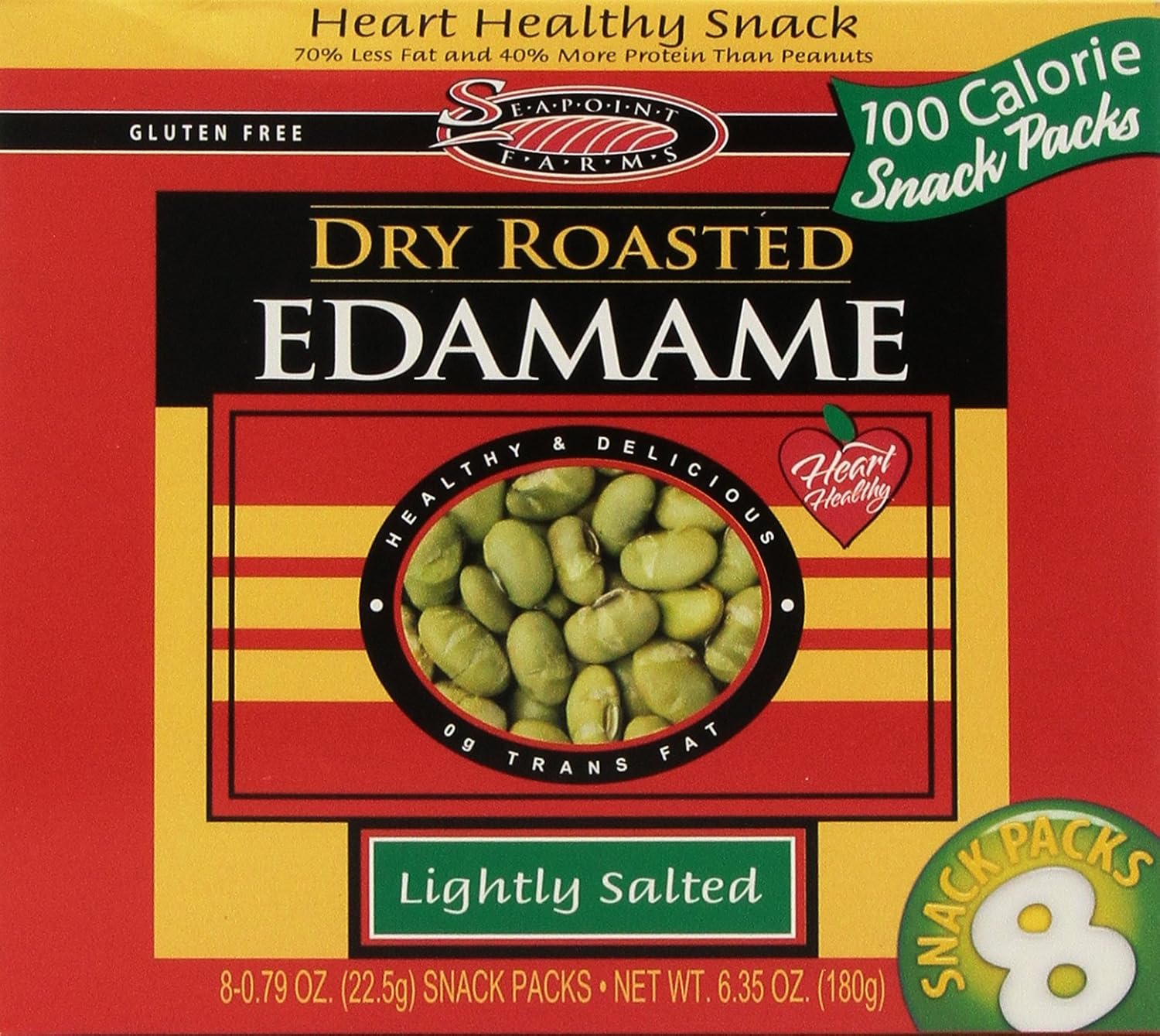 Dry Roasted Edamame Snack Packs Lightly Salted 8/.79 oz