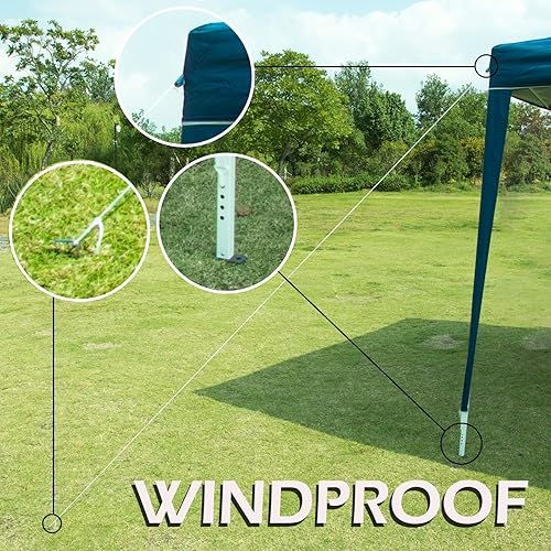 Miniatura 5 de Tienda de campaña desplegable instantánea Ez Up de 10 x 20 pulgadas, color blanco, portátil, refugio al aire libre, tienda de campaña resistente