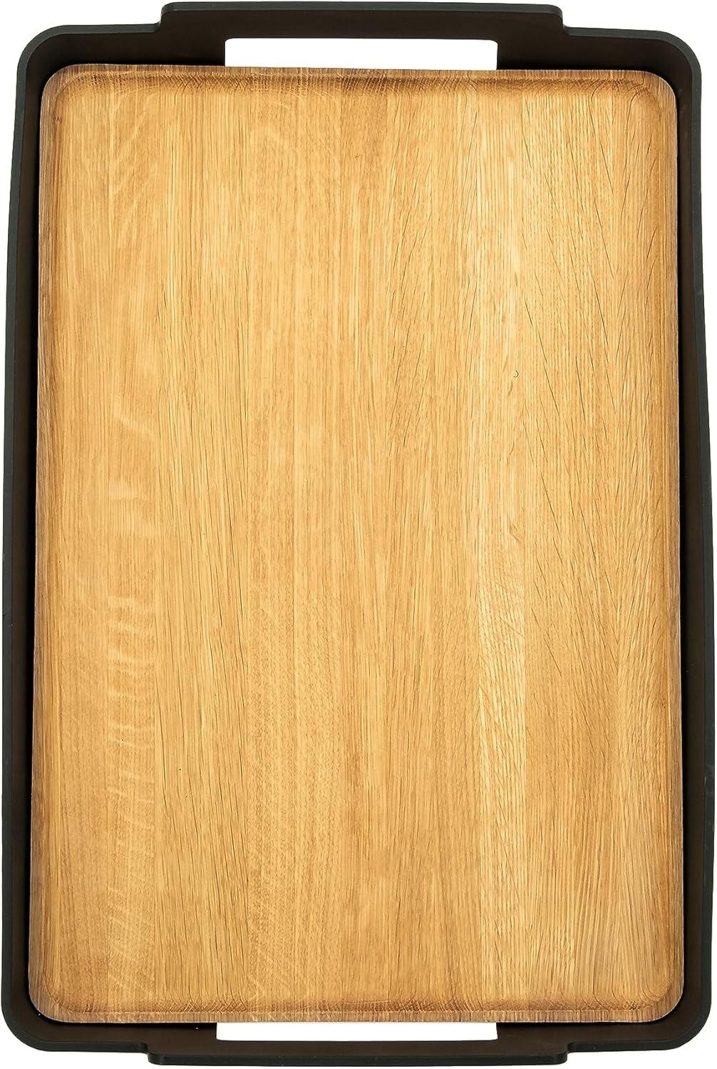 Eva Solo | Nordic Kitchen Rectangular Serving Tray | 19.68 x 13.38 Inch | The high Rim of The Serving Trays ensures That The Content Stays Where it Belongs When You Move it | Black