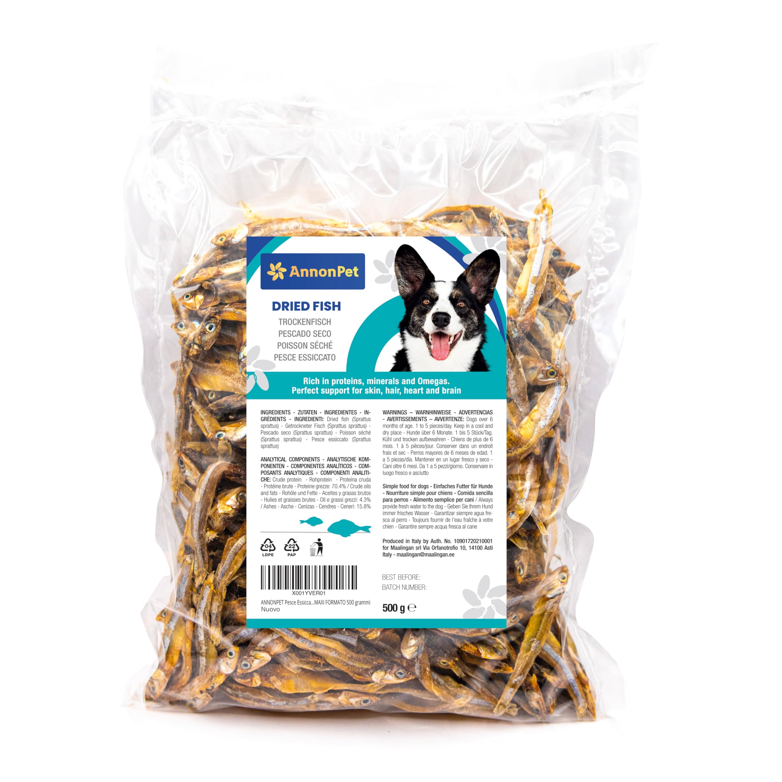 Pets Protect Sprats 150g séché entier séché Poisson