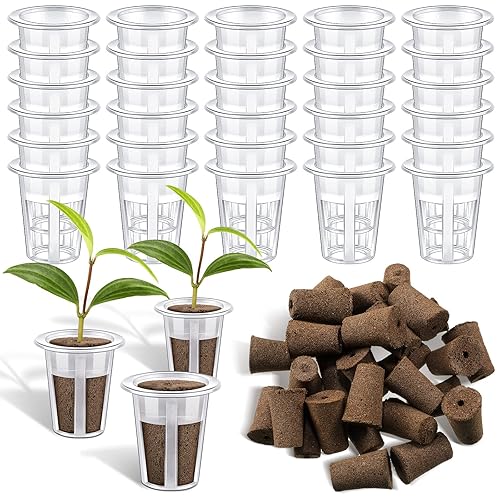 Jutom 60 Pieces Hydroponic Seed Grow Sponges Pod Kit for
