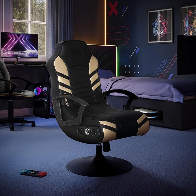 Silla Gamer con Audio Integrado y Base Giratoria, Color Negr miniatura 4