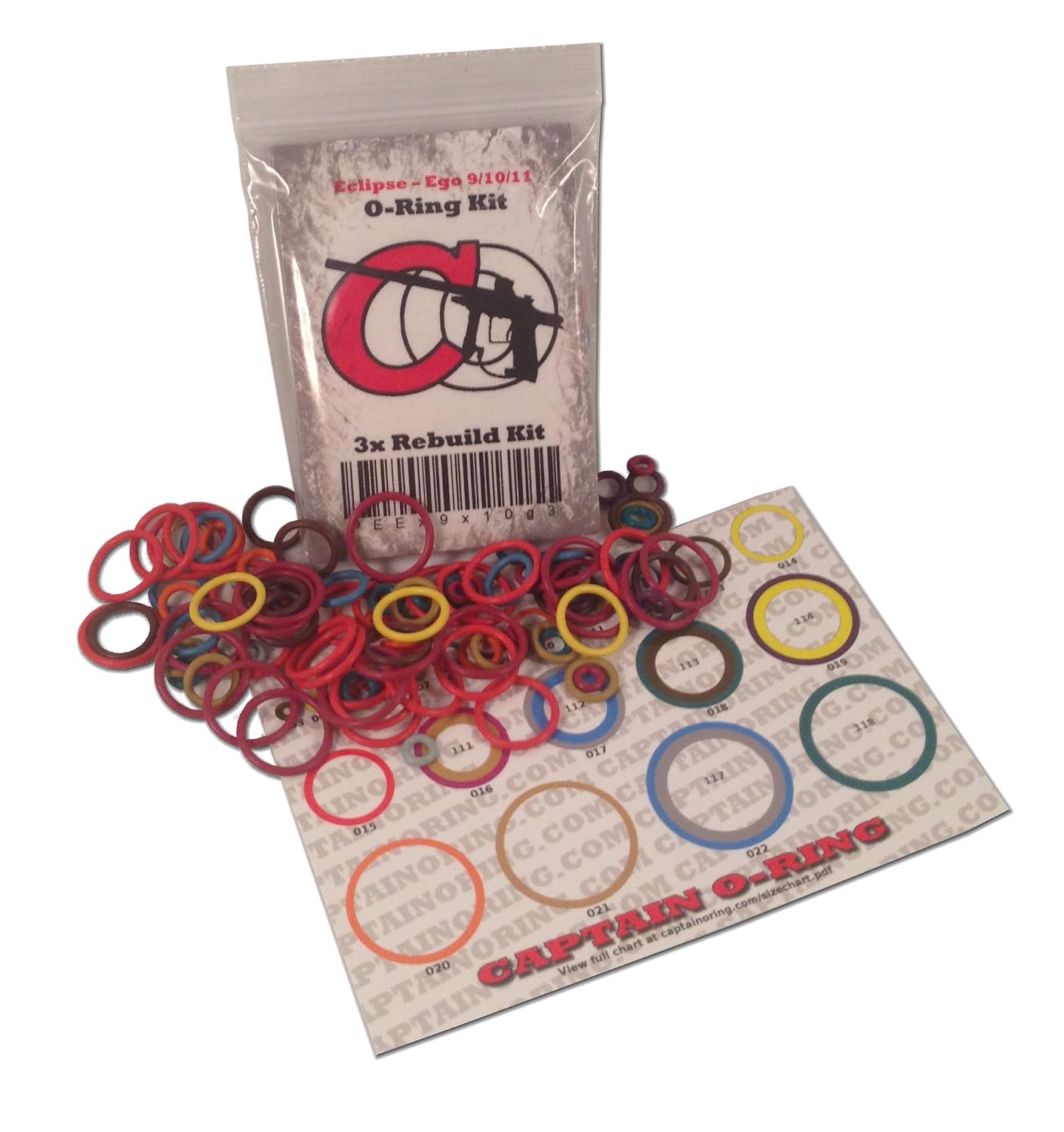 Azodin Blitz/II/III/EVO, KAOS/D, ATS/+, KP/+/3, Zenith - Color Coded 3X Oring Rebuild Kit