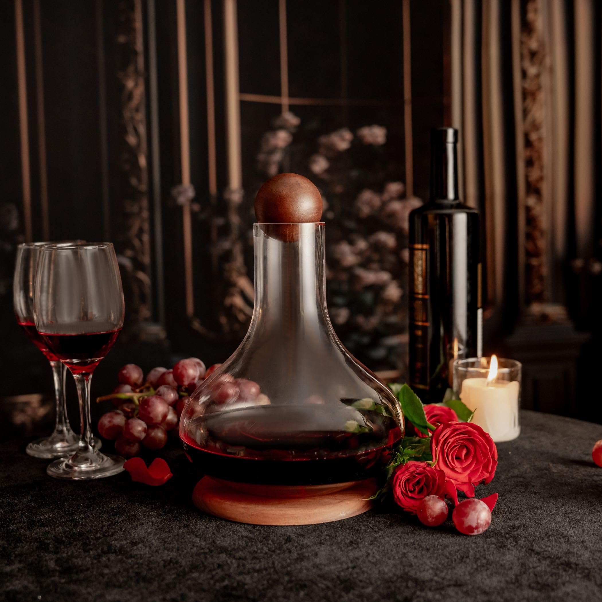 Wine Decanter With Aerator RETROBAR Premium Crystal Wine Decanter With ...