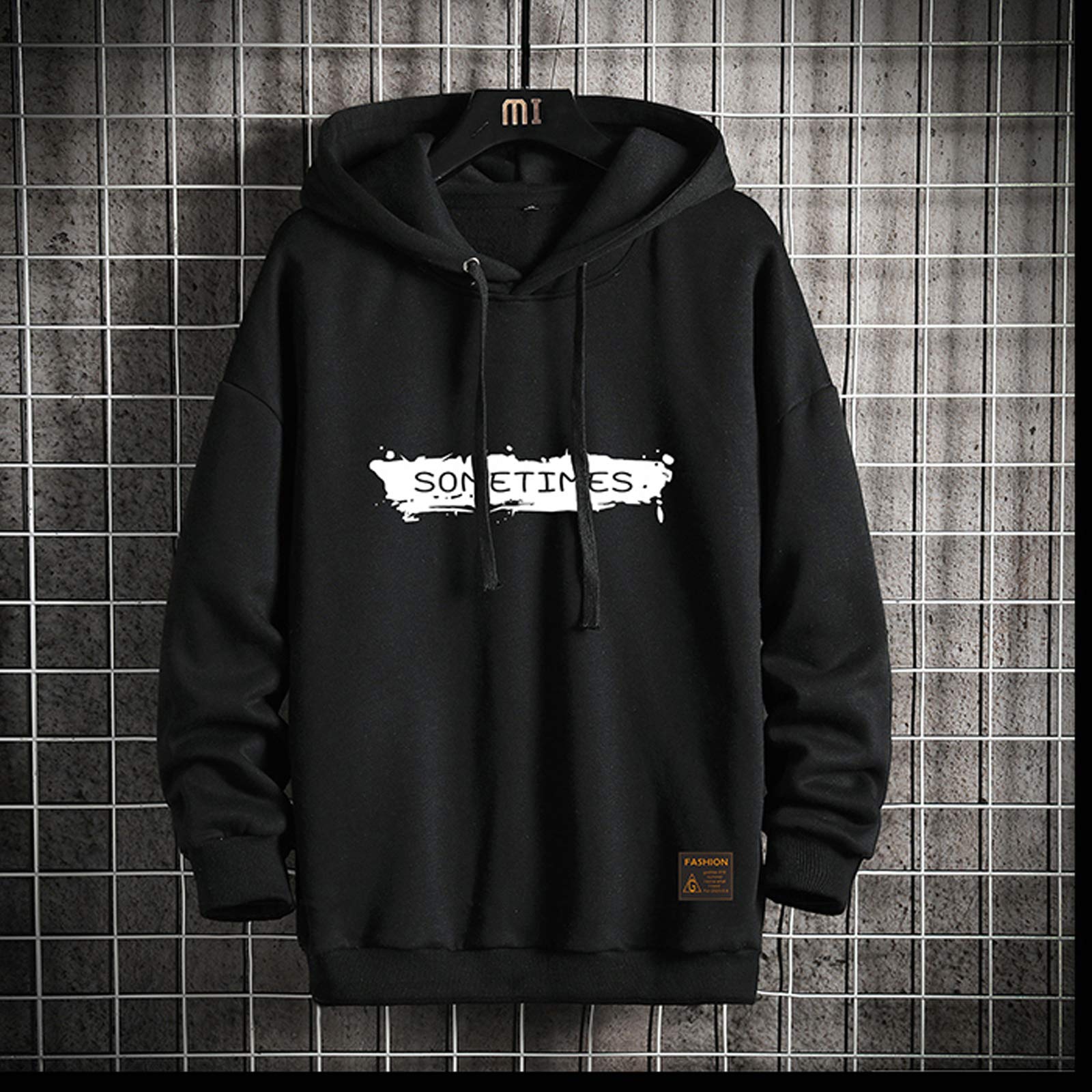 Moshtashio Felpa Uomo con Cappuccio Unisex Hip Hop a Maniche Lunghe Sweatshirt Pullover Uomo Felpe Stampa di Lettere Hoodie Uomo Autunno Inverno