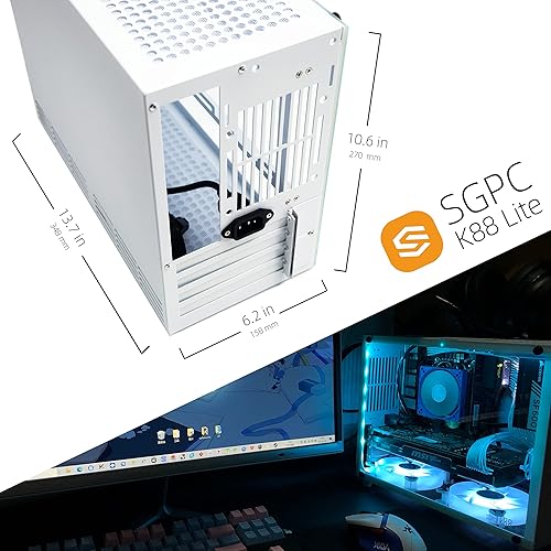 Miniatura 4 de SGPC ItxMATX Mini Case K88 Lite (aceroITX Size Case y 4 ventiladores LED PWM SGPC de 3.622 in