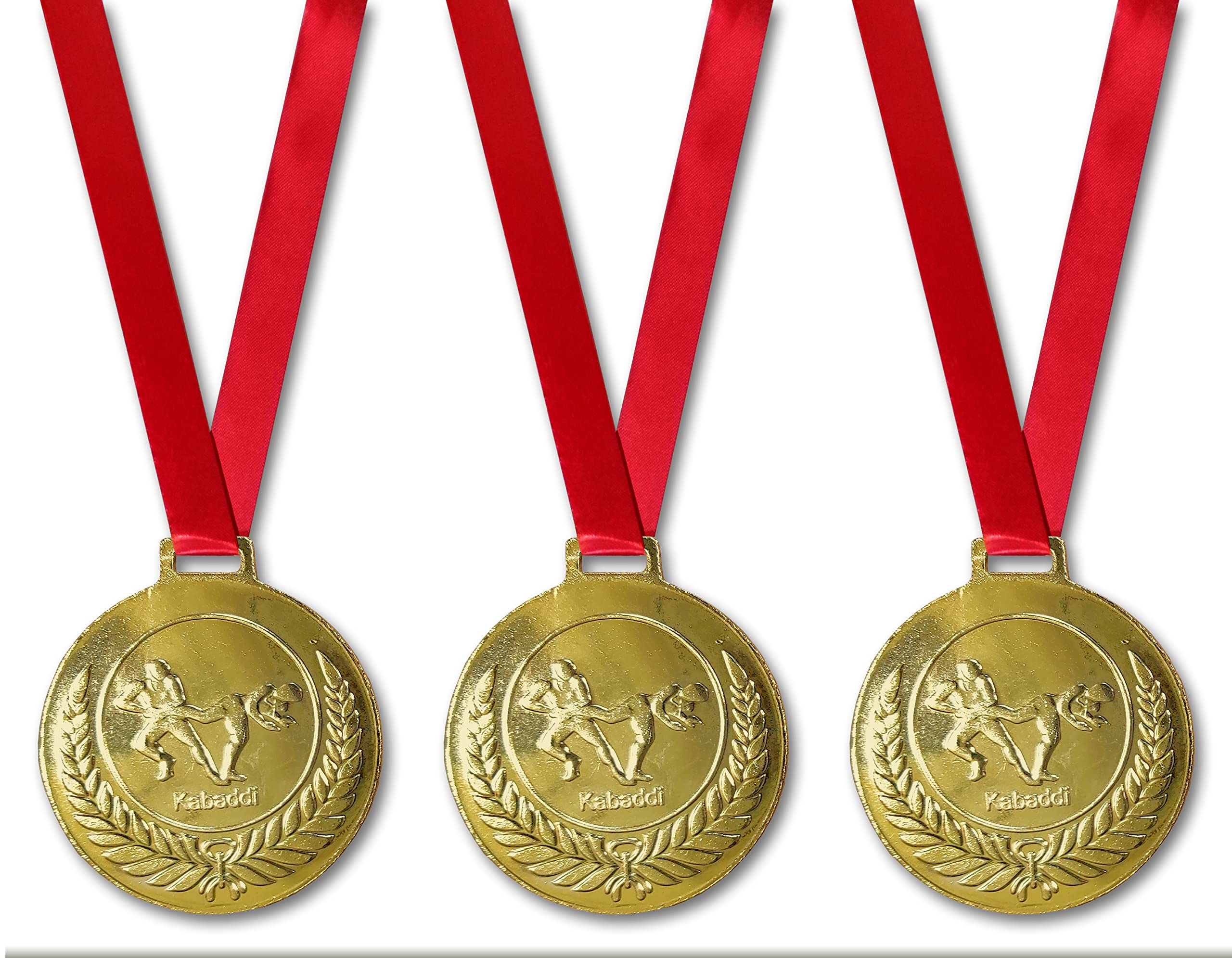 Be Win Kabaddi Medals Size-2.5" Inch Dia for Kabaddi Winners/Kabaddi Medals/Kabbadi Medal/Kabaddi Competition Winner Medals Color Tag/Ribbon (3 Medal with Ribbon, Gold) (B09NVYL4Q1) Amazon Price History, Amazon Price Tracker