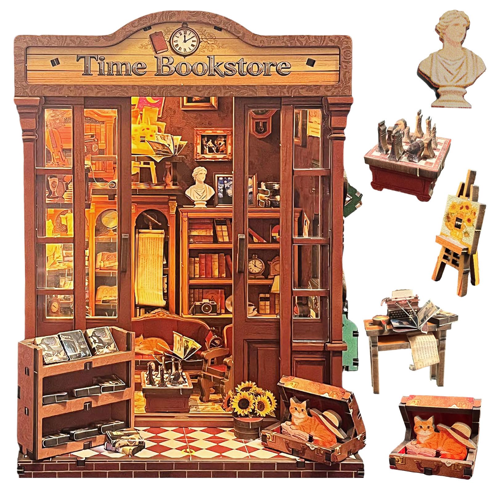 Lycidae Book Nook Kit, Magic Time Bookstore for adults, Booknook — image 1