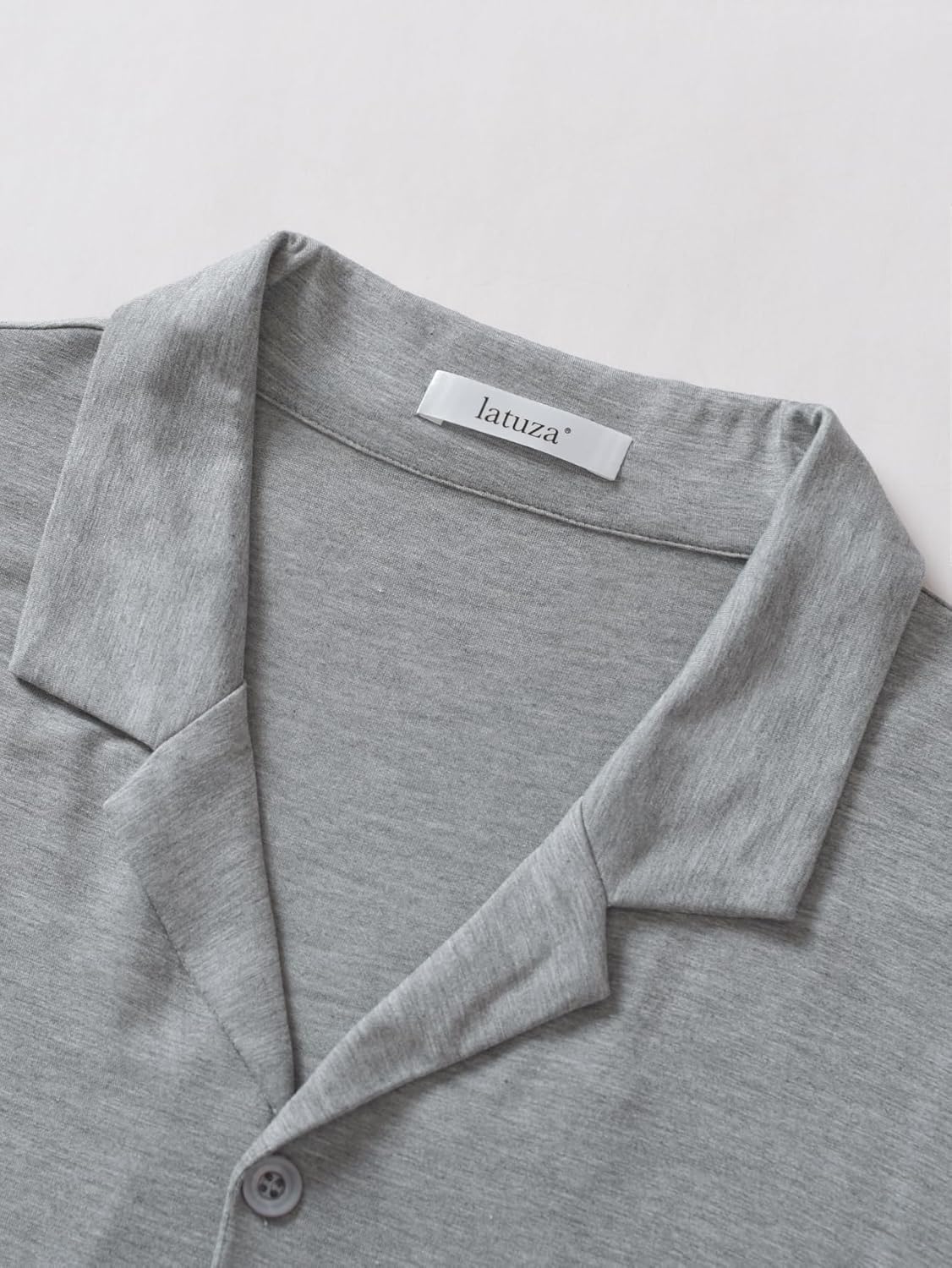 Latuza Men's Bamboo Viscose Button Down Pajama Top Long Sleeve Pj Shirt 2 Pack - Image 3