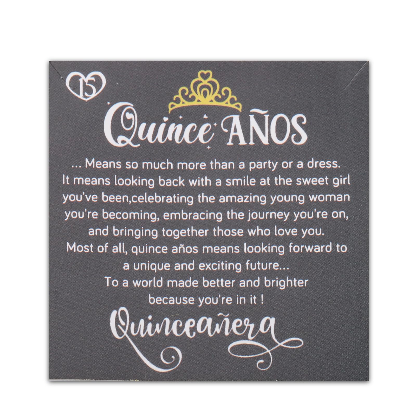 FEELMEM Quinceanera 15 Quince Anos Princess Crown Charm Bracelet Happy 15th Birthday Gift