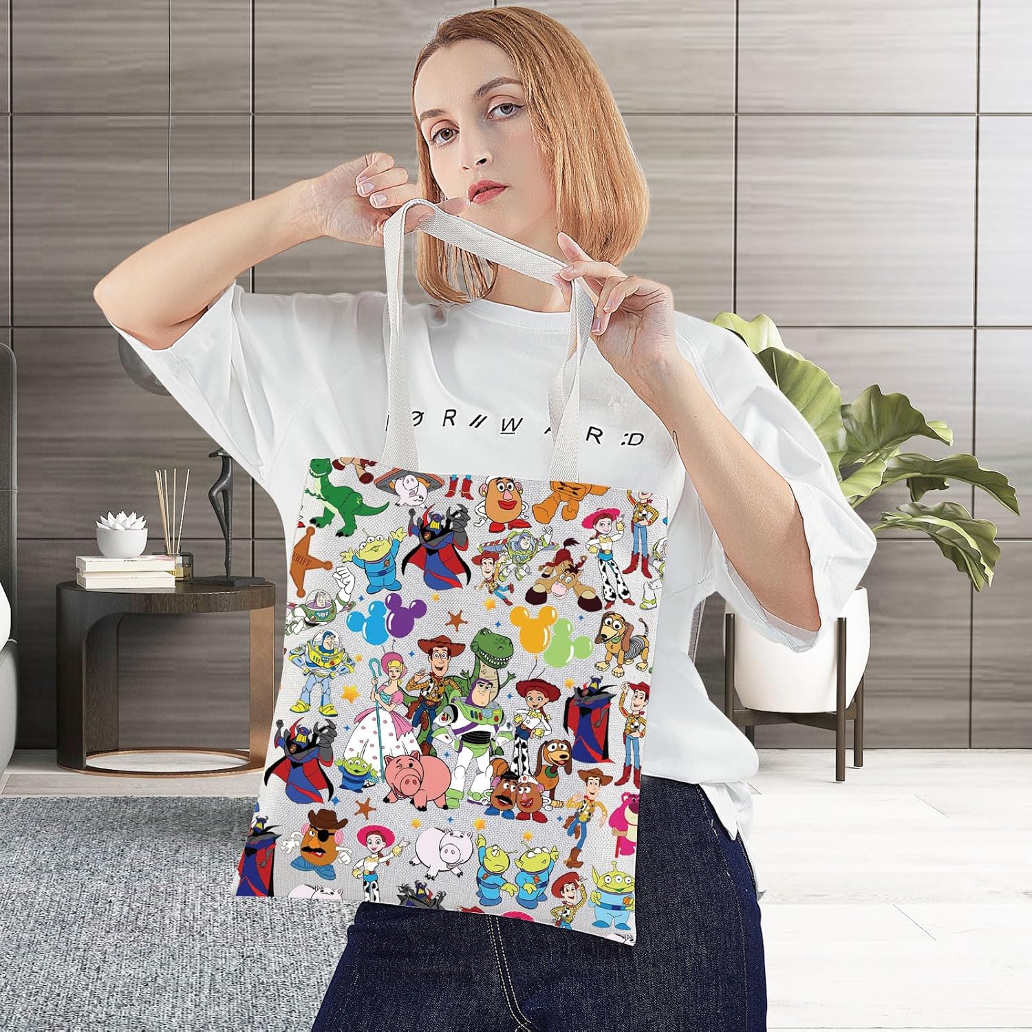 BWWKTOP Buzz Crossbody Bag Woody Fans Gift Buzz & Slinky Dog Shoulder Bag Jessie & Lotso & Rex Merch - Image 2