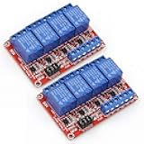 2PCS 4 Channel 5V Relay Module with Optocoupler High or Low Level Trigger Expansion Board for Raspberry Pi Arduino